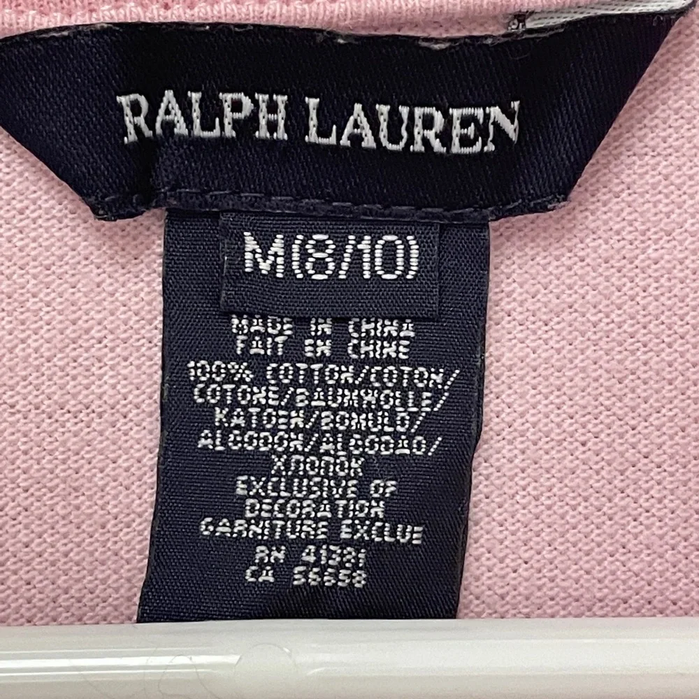 Ralph Lauren  Pink Polo Shirt M 8/10